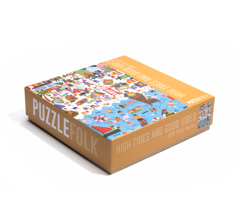 High Tides and Good Vibes jigsaw puzzle box front by Puzzlefolk