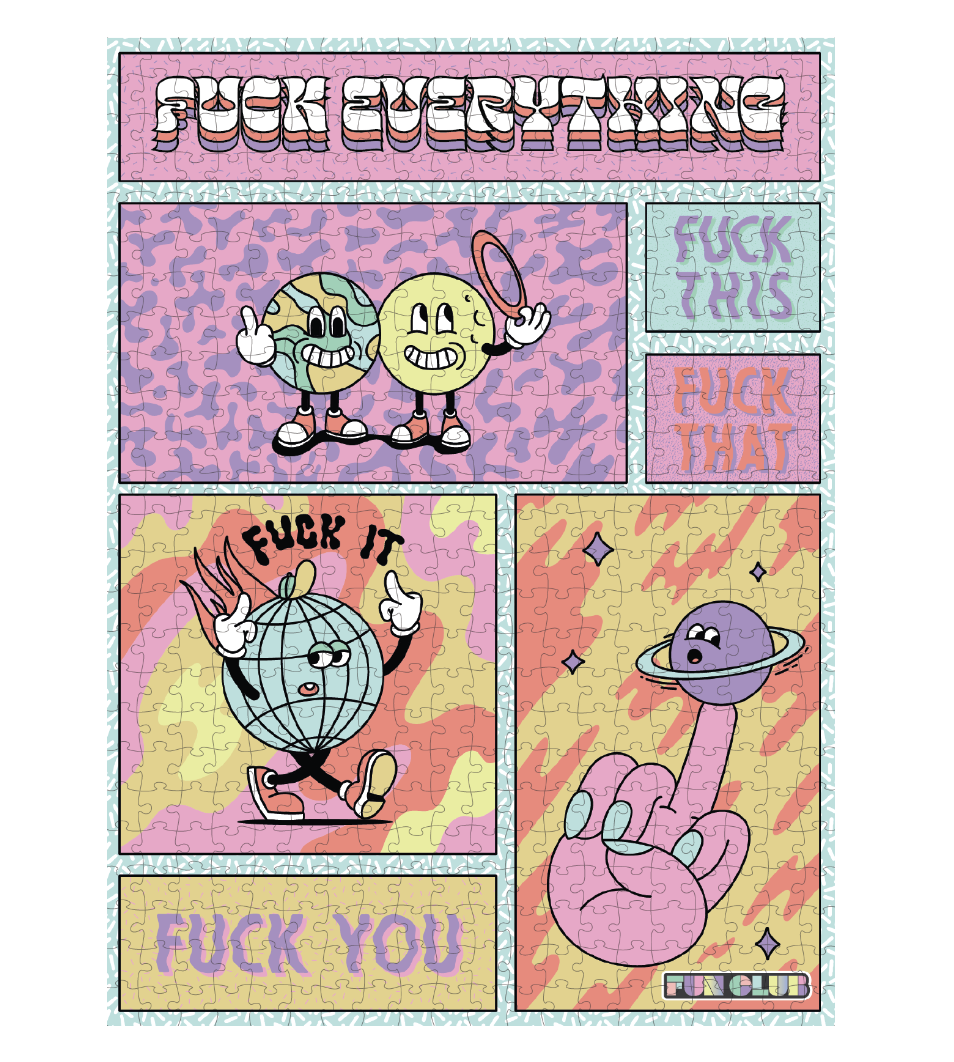 Fuck Everything Puzzle - Funny 500 Piece Jigsaw Puzzle by FUN CLUB