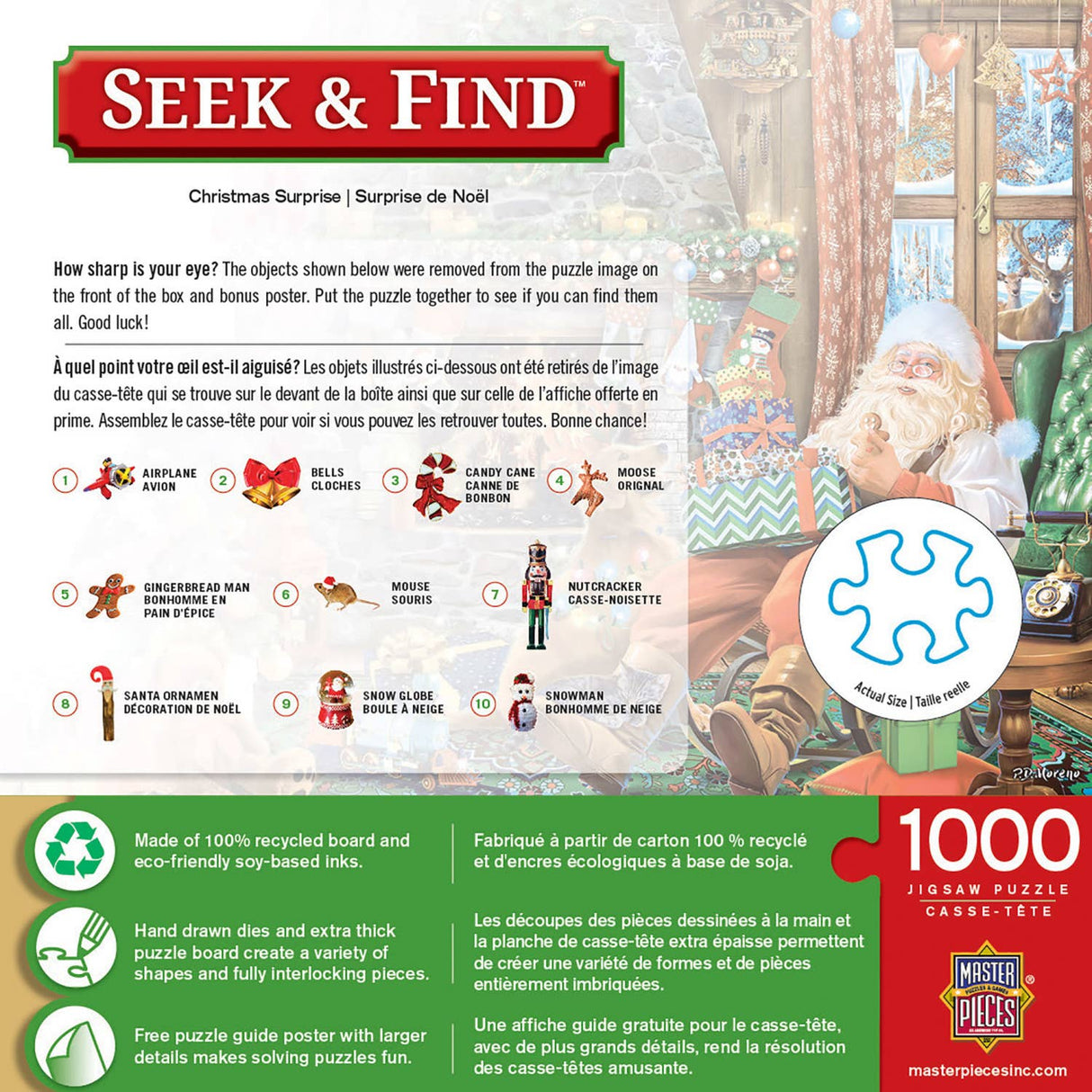 Box of the Seek & Find - Christmas Surprise puzzle showcasing the holiday-themed artwork