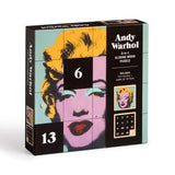 Andy Warhol Marilyn 2-in-1 wood puzzle by Galison featuring vibrant Marilyn Monroe art and number game