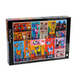 Cats Everywhere 1000 Piece Puzzle with vibrant collage of cat illustrations