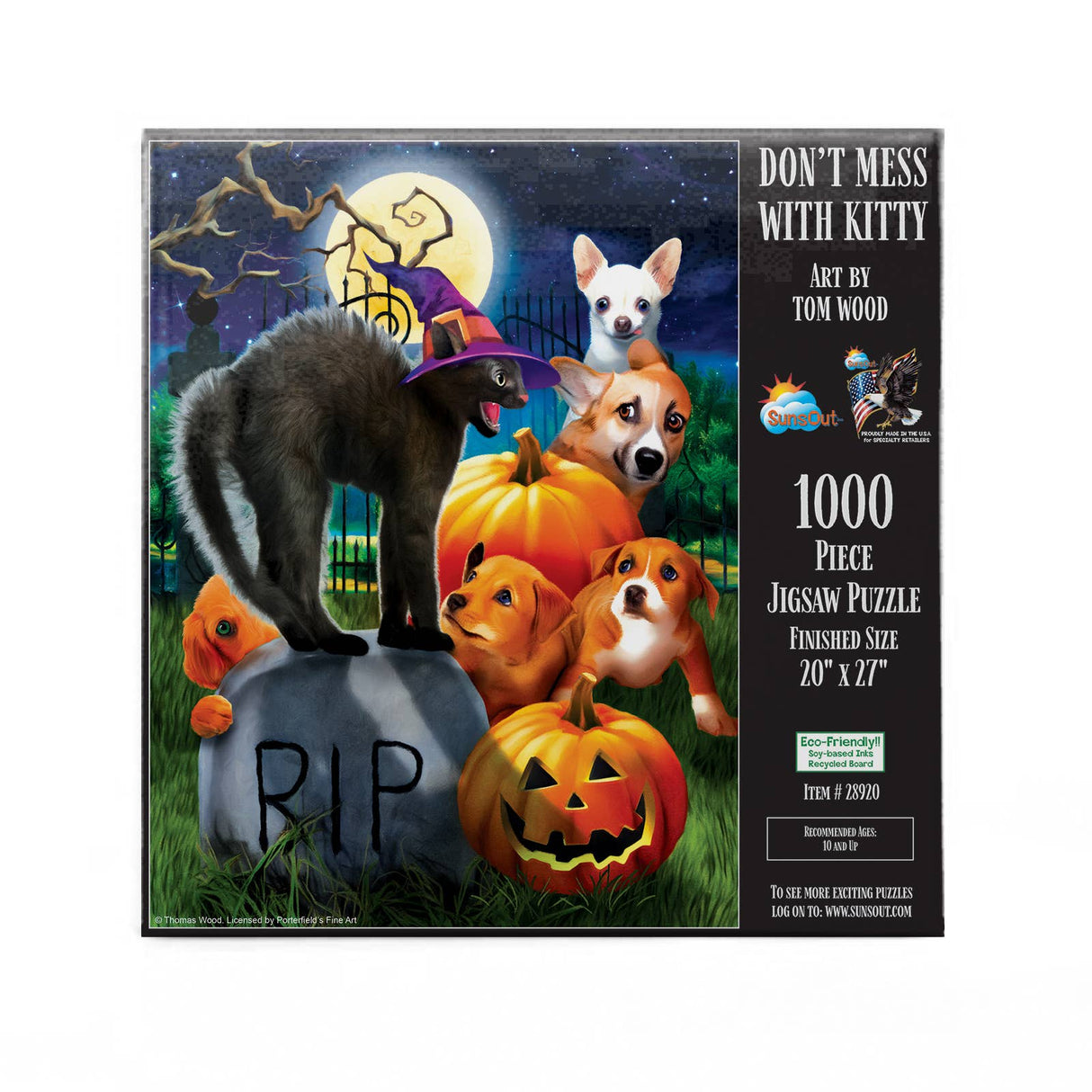 Don't Mess with Kitty 1000 Piece Jigsaw Puzzle by SunsOut - Purr-fect Halloween Fun