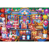 Sweet Dreams Bakery puzzle by Masterpieces finished puzzle displaying a detailed bakery scene