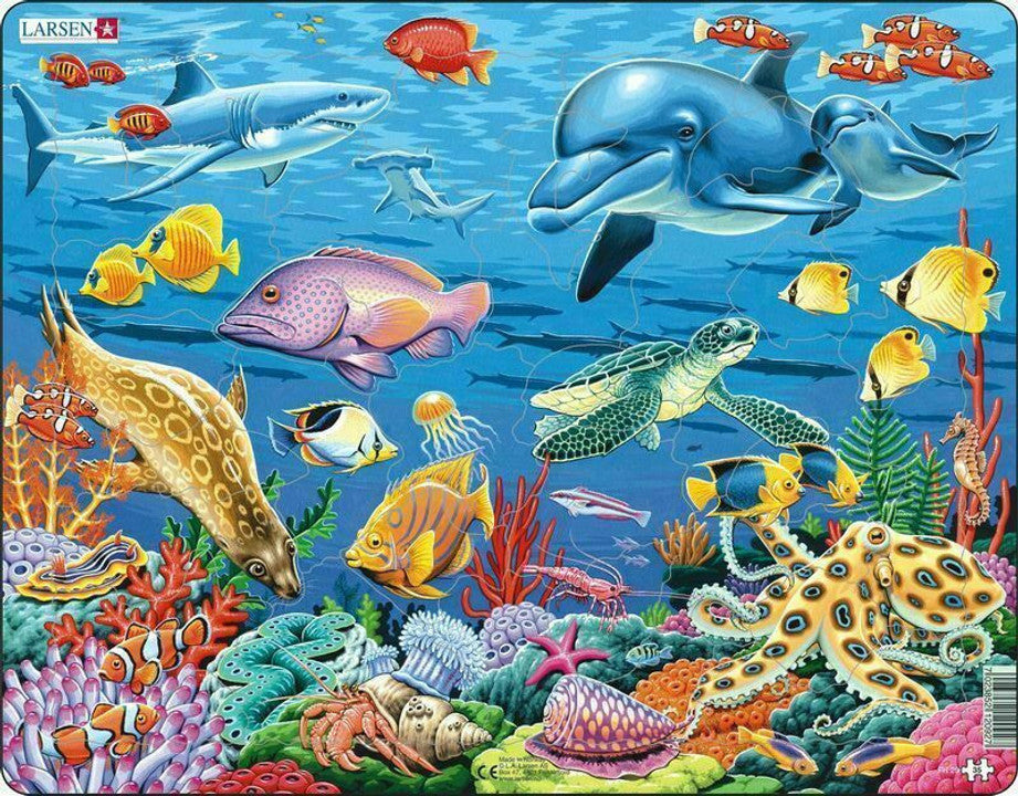 Coral Reef 35 Piece Children's Educational Jigsaw Puzzle by Larsen Puzzles