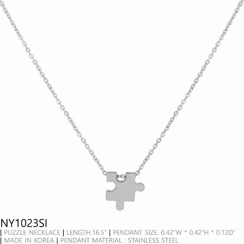Puzzle Pendant Necklaces By DOBBI ( VARIETY OF COLORS AVAILABLE )