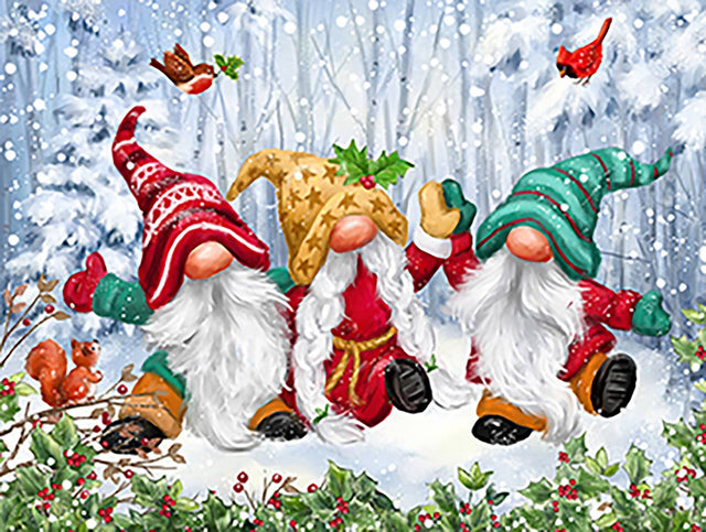 Three Winter Gnomes 300 Piece Holiday Puzzle by SunsOut