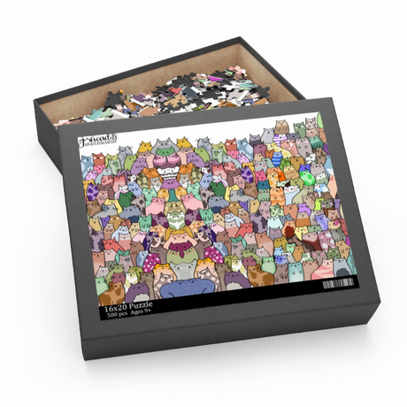 Kitty Committee Puzzle by Black Cat Bazaar - 252 Pieces
