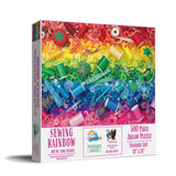 Vibrant sewing supplies 500 piece jigsaw puzzle by Lori Jensen