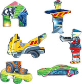 Rescue Vehicles 26 Piece Children's Educational Jigsaw Puzzle by Larsen Puzzles - Emergency Response Fun