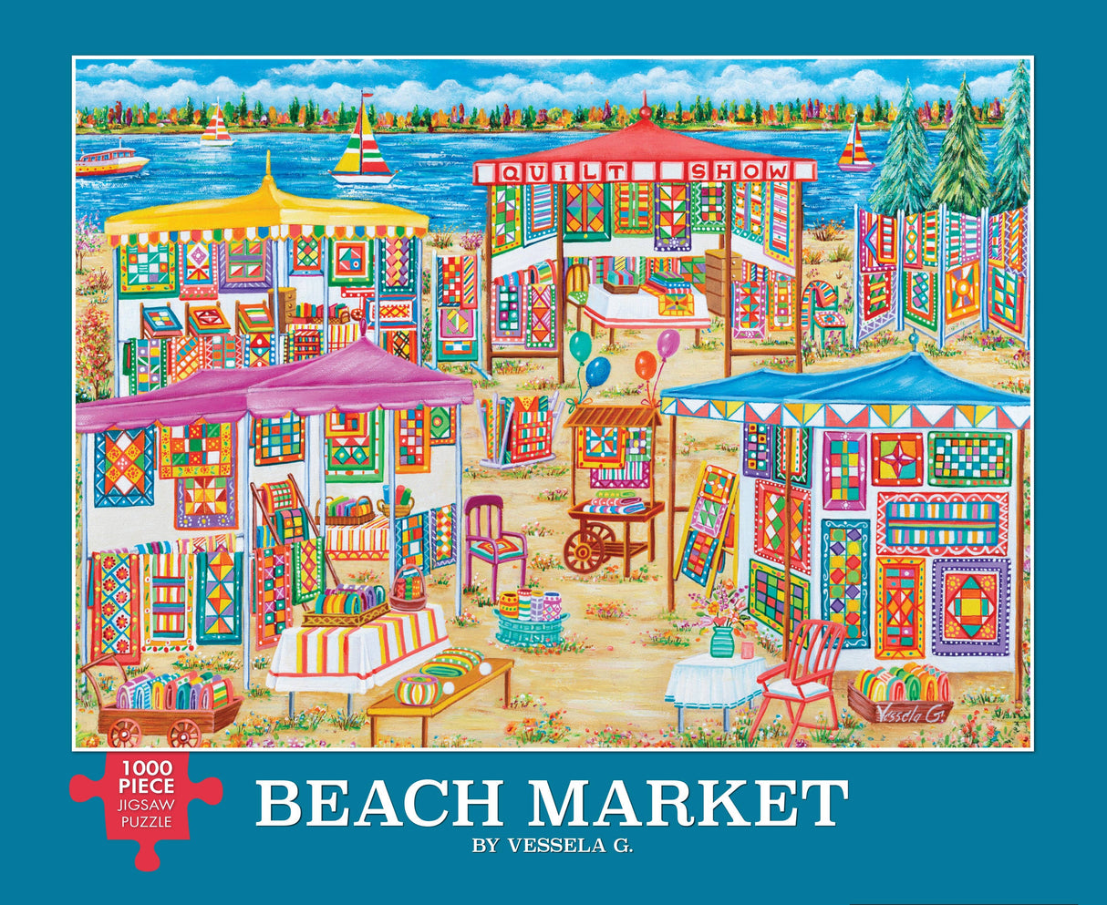 Beach Market 1000-Piece Jigsaw Puzzle by Willow Creek Press