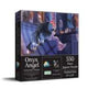 Dark-winged angel jigsaw puzzle with candles and ravens by Nene Thomas