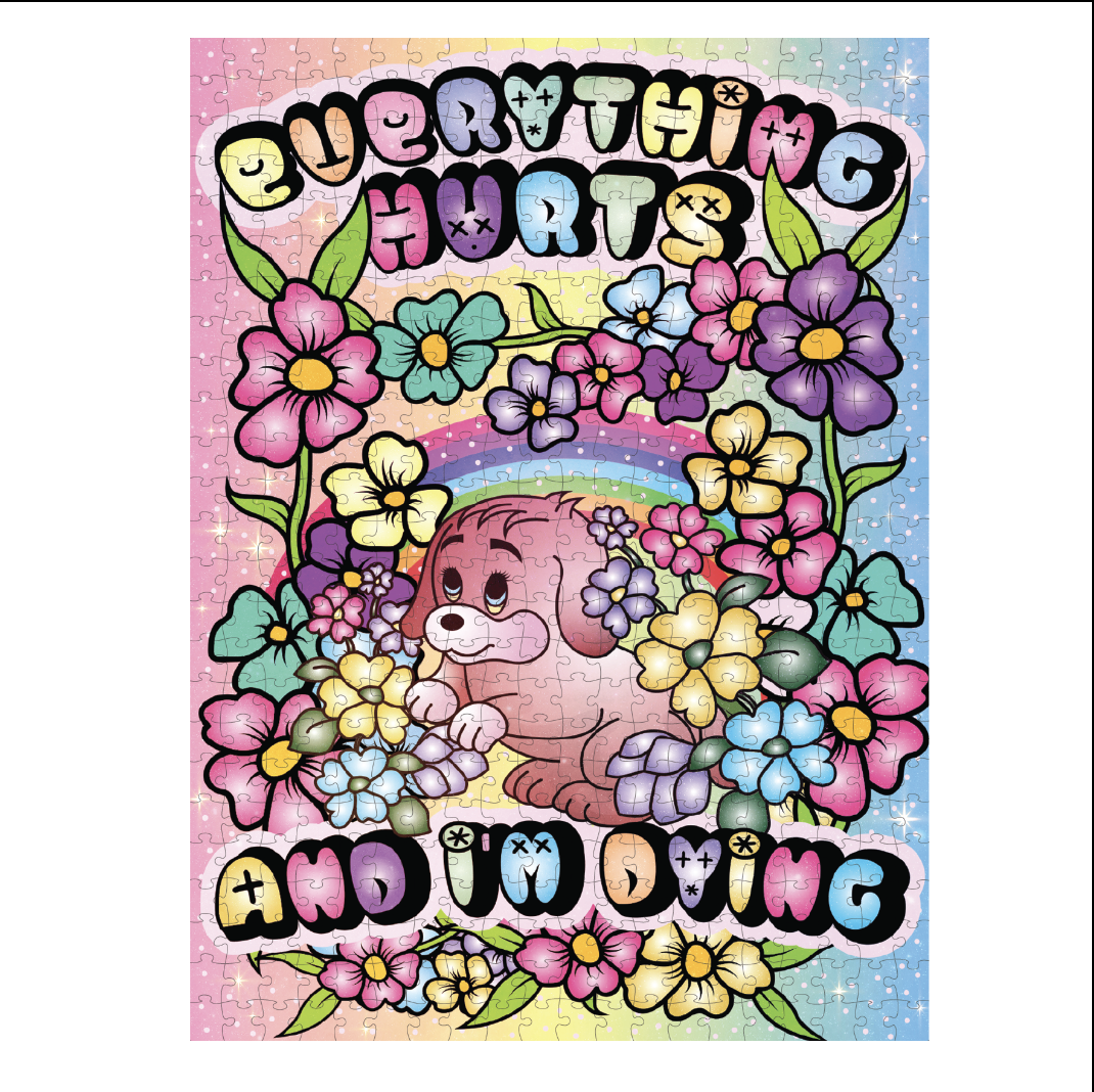 Everything Hurts Puzzle - Funny 500 Piece Spring Jigsaw Puzzle by FUN CLUB Product Description:
