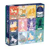 Cat Zodiac 500 piece puzzle by Galkson featuring zodiac signs as playful feline characters