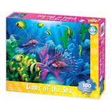 Lions of the Sea 100 piece puzzle by Springbok featuring tropical fish and colorful underwater scenery