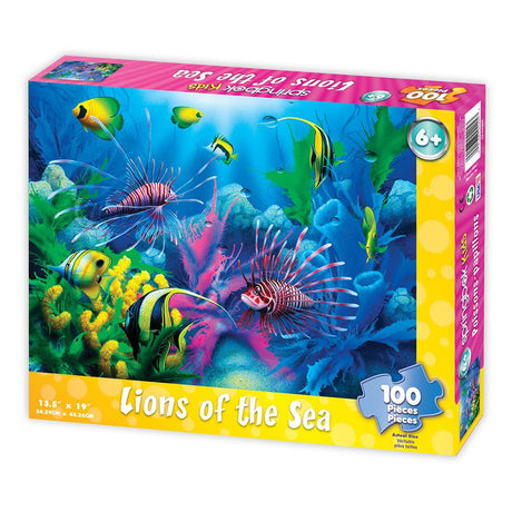 Lions of the Sea 100 piece puzzle by Springbok featuring tropical fish and colorful underwater scenery