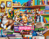 Bookshop Cats 1000 Piece Jigsaw Puzzle by Springbok