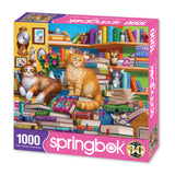 Bookshop Cats 1000 Piece Jigsaw Puzzle by Springbok