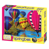 Take Flight 350 piece puzzle featuring colorful hot air balloons filling the sky from Springbok 