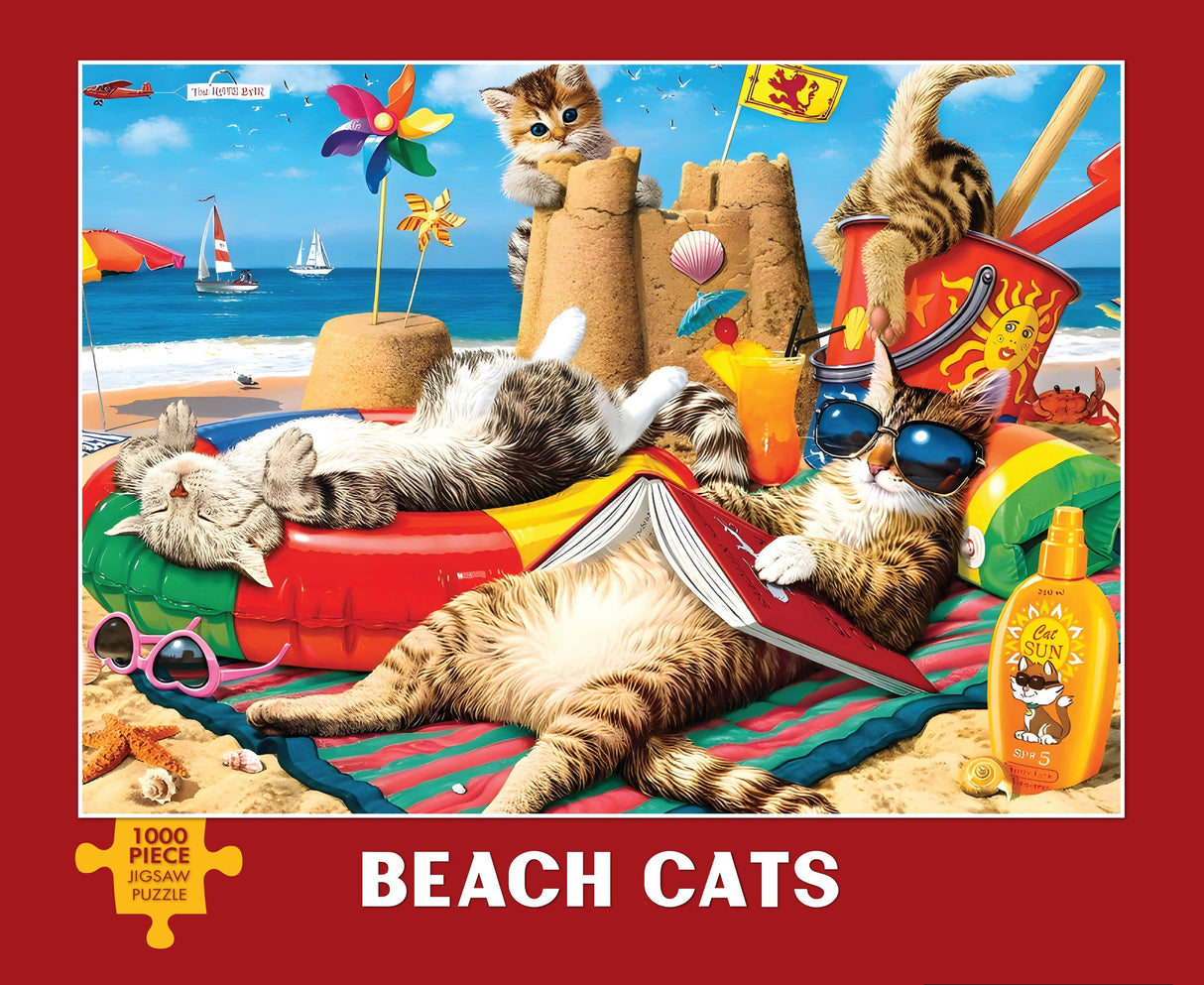 Beach Cats 1000-Piece Jigsaw Puzzle by Willow Creek Press