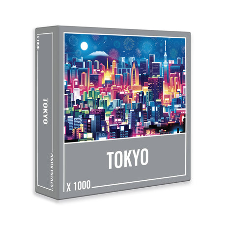 Tokyo 1000 piece jigsaw puzzle by Cloudberries featuring colorful cityscape