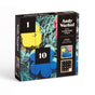 Andy Warhol Flowers 2-in-1 wood puzzle by Galison featuring vibrant floral tiles and number challenge