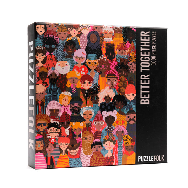 Better Together 1000-piece puzzle featuring diverse people working together