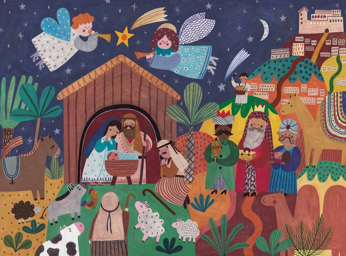 Nativity-themed 1000 piece Christmas puzzle by Puzzlefolk