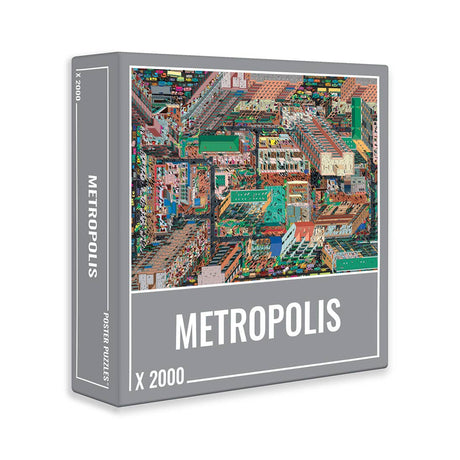 Metropolis 2000 piece jigsaw puzzle featuring a detailed cityscape by Cloudberries