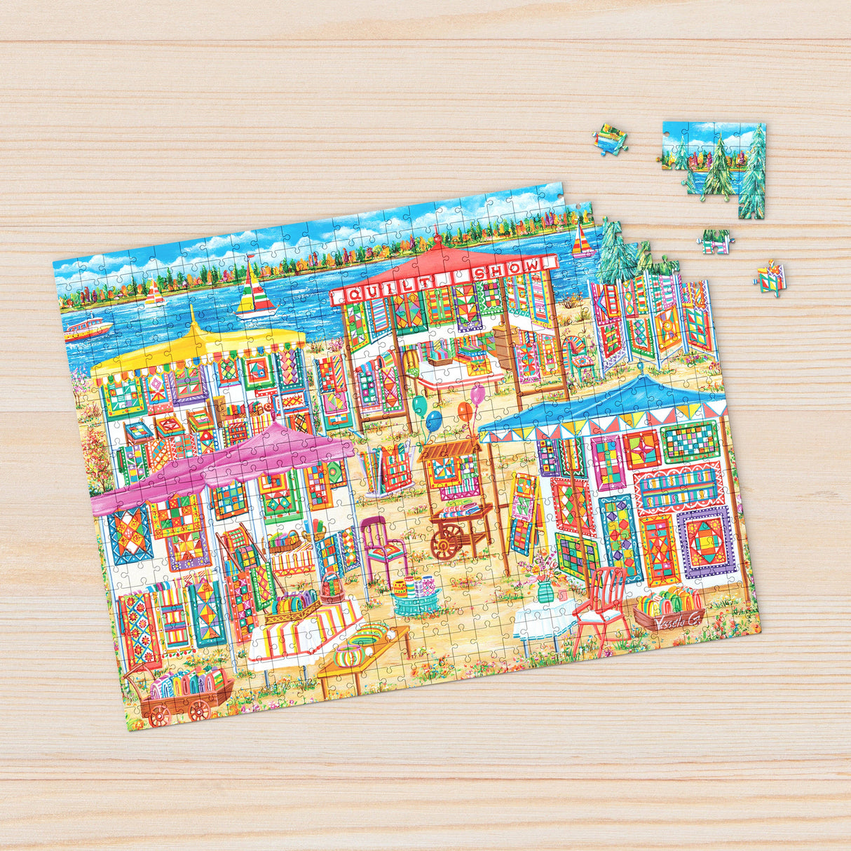 Beach Market 1000-Piece Jigsaw Puzzle by Willow Creek Press