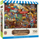 Box of the Shopkeepers - Hidden Gems 750-piece puzzle with antique store imagery by Masterpieces