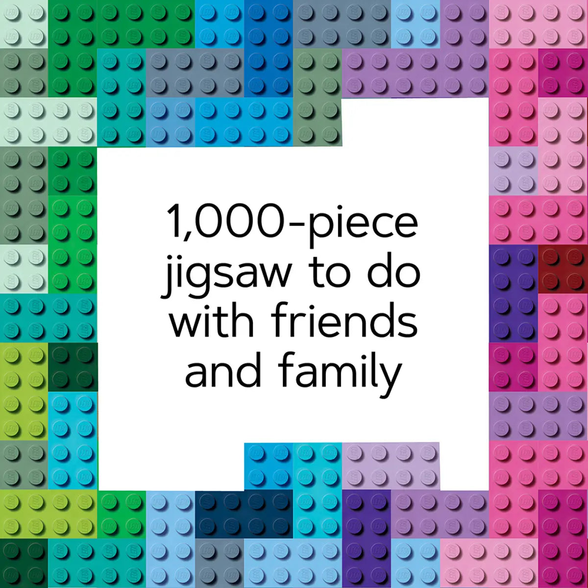 LEGO Rainbow Bricks 1000-piece jigsaw puzzle with vibrant colors Puzzles for family and friends