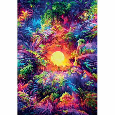 Color Boom - Psychedelic Jungle Sunrise, 500 piece Puzzle by Clementoni