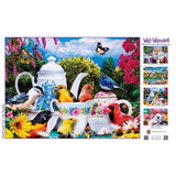 Wild & Whimsical - Garden Party 300 Piece EZ Grip Puzzle by MasterPieces | Cute Birds Tea Time Jigsaw Puzzle