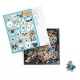 Dog-themed 1000-piece jigsaw puzzle featuring dogs in glasses