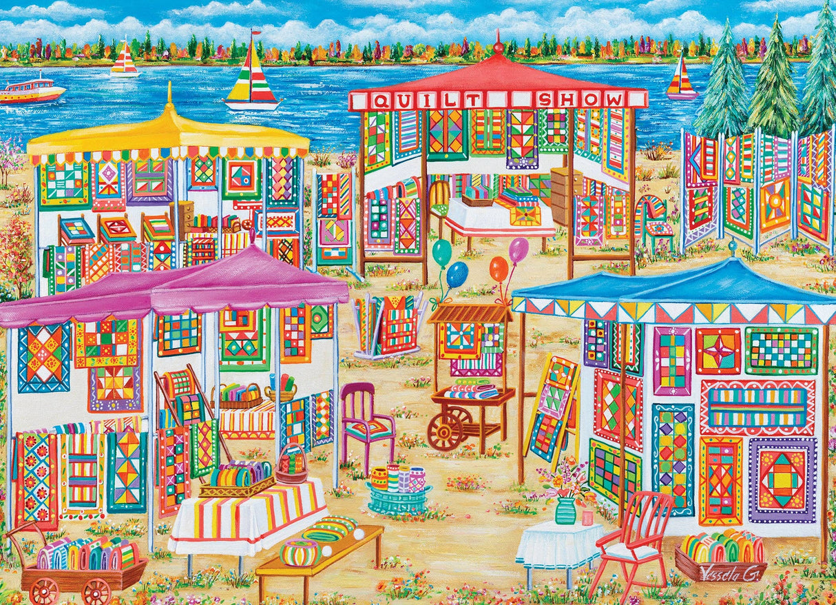 Beach Market 1000-Piece Jigsaw Puzzle by Willow Creek Press