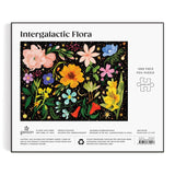 Intergalactic Flora puzzle by Galison packaged in sturdy matte-finish box with cosmic floral design