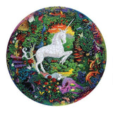 Unicorn Garden 500 Piece Round Puzzle by eeBoo