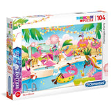 Supercolor 104 Brilliant - Flamingos, 104 Pcs Puzzle by Clementoni