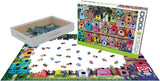 High-quality 1000 piece birdhouse puzzle by Eurographics