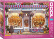 Cups, Cakes & Company 1000 piece jigsaw puzzle featuring bakery storefront is by Eurographics