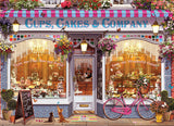 High-quality bakery-themed jigsaw puzzle featuring cake storefront with 1000 pieces by Eurographics