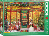 High-quality Christmas shop puzzle with trees, ornaments, and holiday cheer 1000 pieces by Eurographics