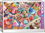 Ice Cream Party 1000 piece jigsaw puzzle by Eurographics is a fun delightful color and blend of ice cream fun. 