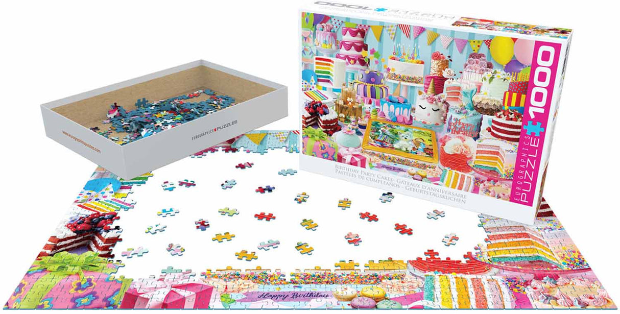 Birthday Cake Party 1000 Piece Jigsaw Puzzle by Eurographics - Sweet & Vibrant