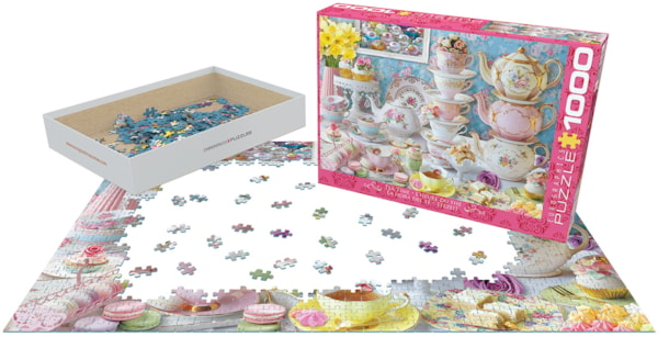 Tea Time 1000 Piece Jigsaw Puzzle by Eurographics - Vintage Tea Set Collection