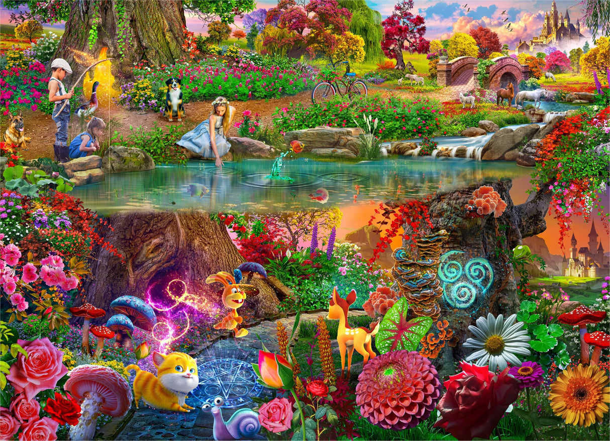 Forest Scenery in this Dream Paradise 1000 Piece Jigsaw puzzle by Brain Tree Games