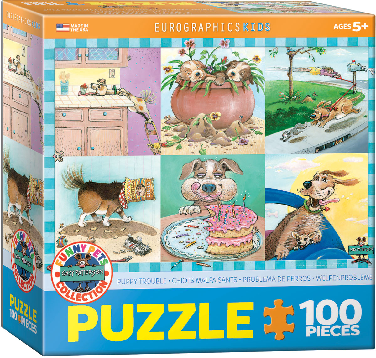 Puppy Trouble 100 Piece Jigsaw Puzzle by Eurographics - Adorable & Fun