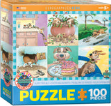 Puppy Trouble 100 Piece Jigsaw Puzzle by Eurographics - Adorable & Fun