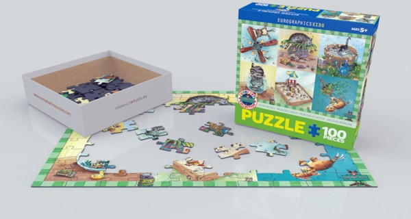 Kitten Trouble 100 Piece Jigsaw Puzzle by Eurographics - Adorable and Fun