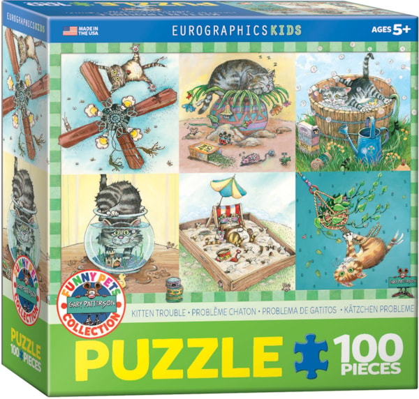 Kitten Trouble 100 Piece Jigsaw Puzzle by Eurographics - Adorable and Fun